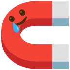 calamita + faccina sorridente con lacrima