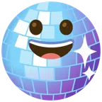 Discokugel + grinsendes Gesicht
