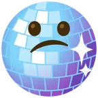 Discokugel + verwundertes Gesicht