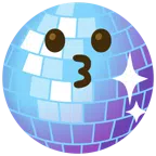Discokugel + küssendes Gesicht