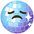 Discokugel + enttäuschtes Gesicht
