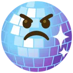 Discokugel + verärgertes Gesicht