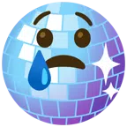 Discokugel + weinendes Gesicht