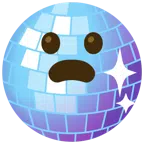 Discokugel + entsetztes Gesicht