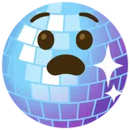 Discokugel + qualvolles Gesicht