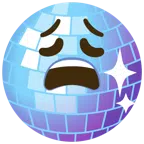 Discokugel + erschöpftes Gesicht
