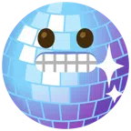Discokugel + Grimassen schneidendes Gesicht