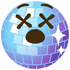 Discokugel + benommenes Gesicht