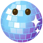 Discokugel + Gesicht ohne Mund