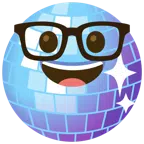 Discokugel + Strebergesicht