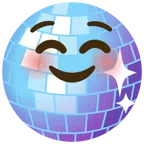 Discokugel + lächelndes Gesicht