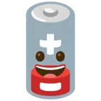 schwache Batterie + grinsendes Gesicht