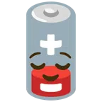 schwache Batterie + erleichtertes Gesicht