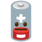 schwache Batterie + neutrales Gesicht