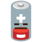 schwache Batterie + ausdrucksloses Gesicht