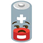 schwache Batterie + verstimmtes Gesicht