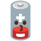 schwache Batterie + küssendes Gesicht