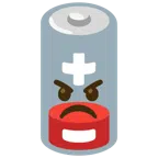 schwache Batterie + verärgertes Gesicht