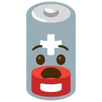 schwache Batterie + qualvolles Gesicht