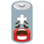 schwache Batterie + erschöpftes Gesicht