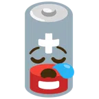 schwache Batterie + schläfriges Gesicht