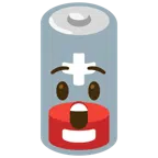 schwache Batterie + erstauntes Gesicht