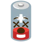 schwache Batterie + benommenes Gesicht