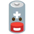 schwache Batterie + Gesicht ohne Mund