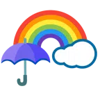 parasol + tęcza