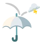 parasol + chmura i piorun