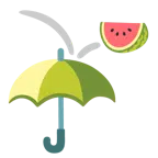 Regenschirm + Wassermelone