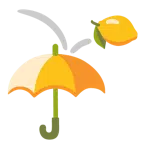 Regenschirm + Zitrone