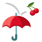Regenschirm + Kirschen