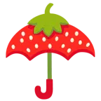 Regenschirm + Erdbeere