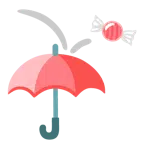 Regenschirm + Bonbon