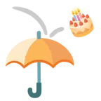 Regenschirm + Geburtstagskuchen