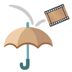 Regenschirm + Filmstreifen