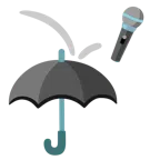 Regenschirm + Mikrofon