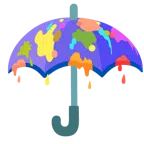 Regenschirm + Mischpalette