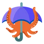 parasol + ośmiornica