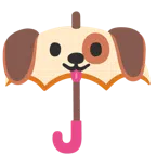 parasol + głowa psa