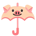 parasol + głowa świni