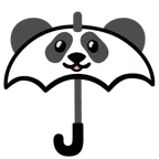 parasol + głowa pandy