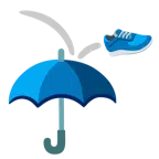 Regenschirm + Sportschuh