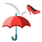 Regenschirm + Stöckelschuh