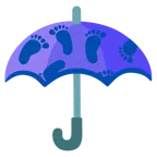 parasol + ślady stóp