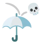 parasol + czaszka