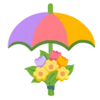 parasol + bukiet kwiatów