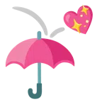 parasol + migoczące serce