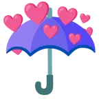 parasol + serce przebite strzałą